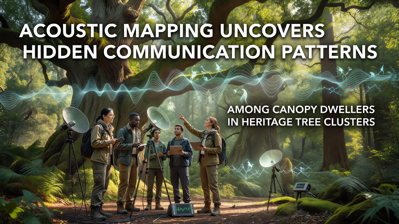 Acoustic Mapping Uncovers Hidden Communication Patterns Among Canopy Dwellers in Heritage Tree Clusters