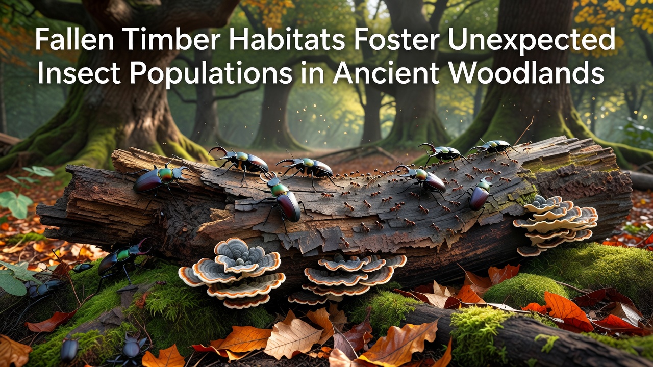 Fallen Timber Habitats Foster Unexpected Insect Populations in Ancient Woodlands